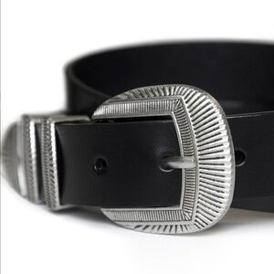 Straight to Hell Full Grain Leather Belt Women Black Size M
